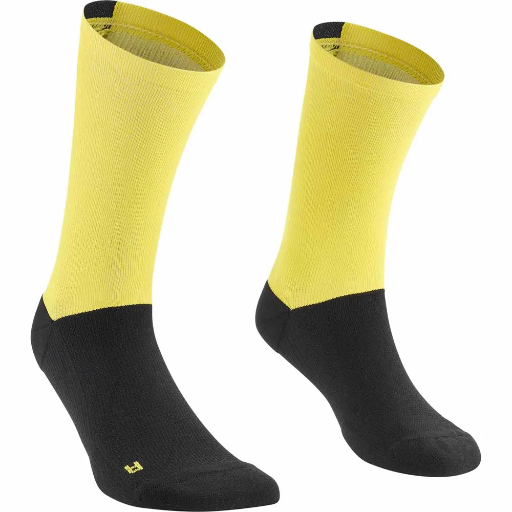 uPRISE Bikes Mavic Logo Socks - Yellow/Black | Price match, 365 day return s, 18-Month Warranty, Finance Available & Free UK Delivery