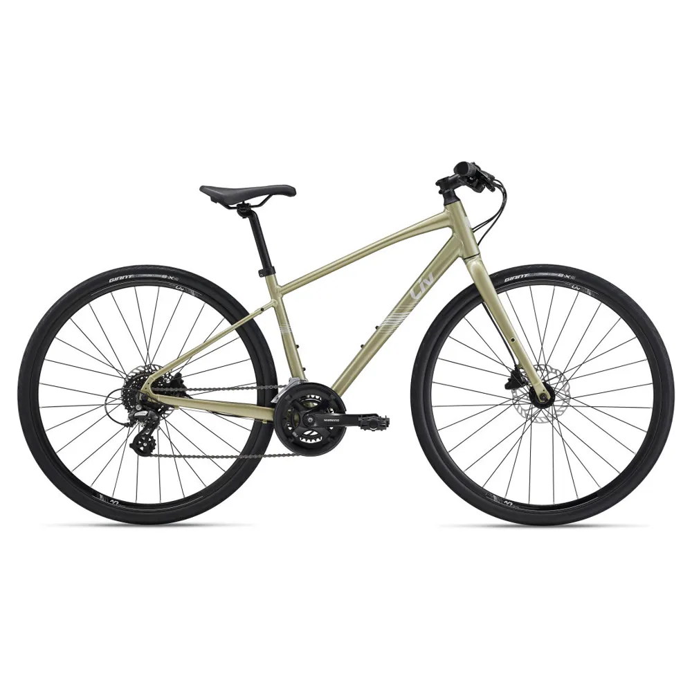 uPRISE Bikes Liv Alight 2 DD Disc 2024 Women's Hybrid Bike - Bay Leaf | Price match, 365 day return s, 18-Month Warranty, Finance Available & Free UK Delivery