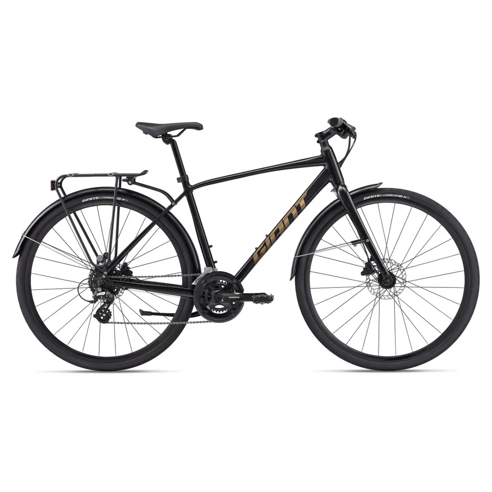 uPRISE Bikes Giant Escape 2 City Disc 2024 Hybrid Bike - Gloss Panther | Price match, 365 day return s, 18-Month Warranty, Finance Available & Free UK Delivery