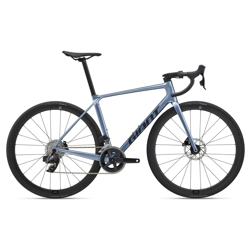 uPRISE Bikes Giant TCR Advanced 0 AXS 2025 Carbon Road Bike - Frost Silver | Price match, 365 day return s, 18-Month Warranty, Finance Available & Free UK Delivery