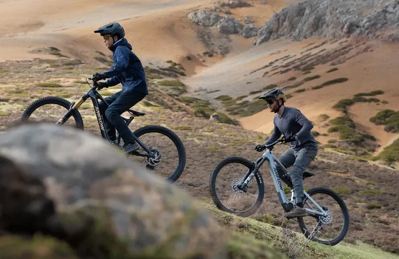 Close-up of the DJI Avinox motor on an Amflow PL electric mountain bike