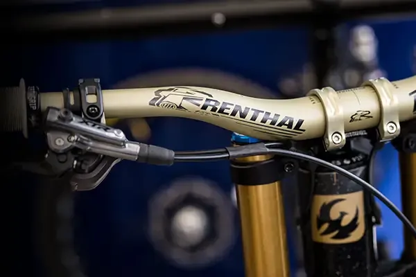 Renthal MTB handlebar detail on DH bike