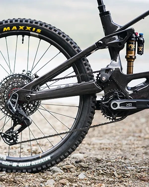 Forbidden Druid E high-pivot idler and suspension detail