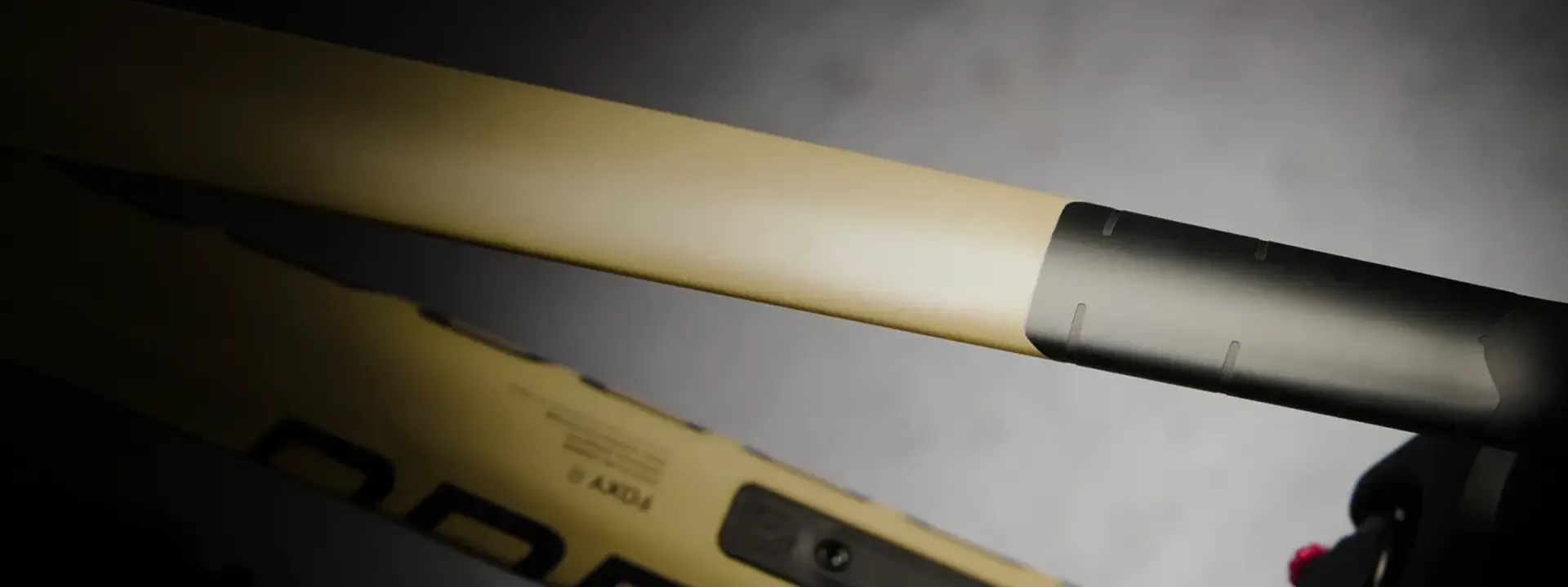 Close-up of protective patches fitted to a bicycle frame.