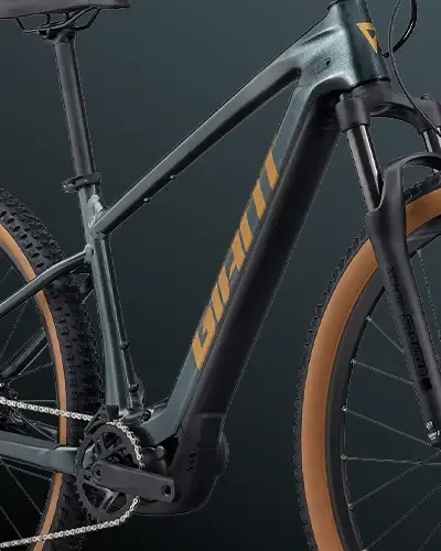 Giant EnergyPak battery integrated into an electric mountain bike down tube