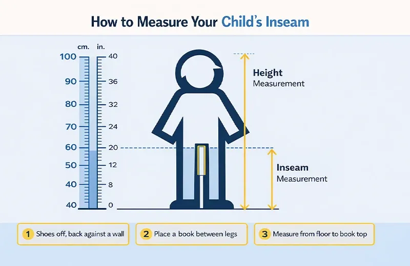 How to measure your child&rsquo;s height and inside leg for kids bike sizing
