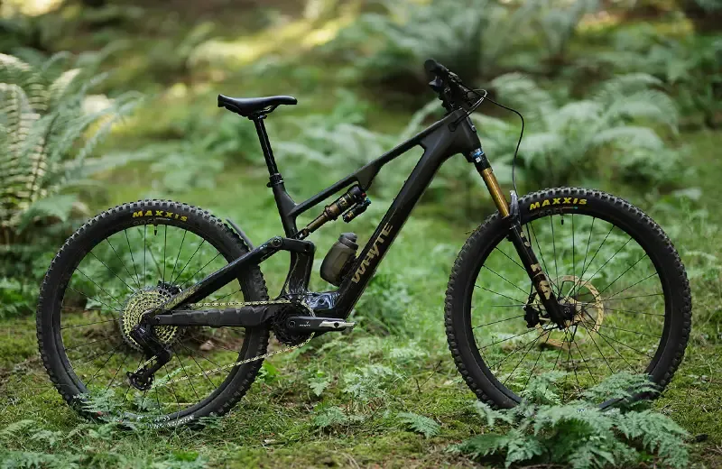 Whyte Karve RSX electric mountain bike in a woodland setting