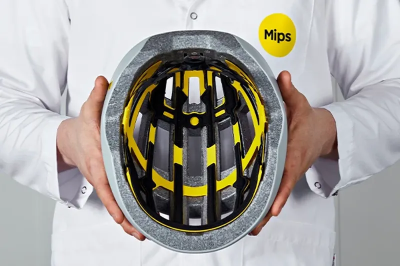 Interior view of a helmet showing MIPS liner