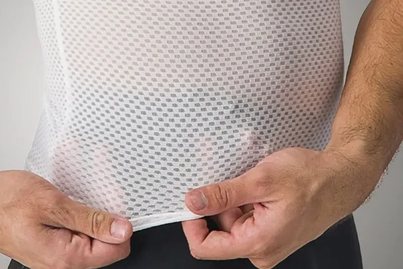 Base layer detail showing fabric weave