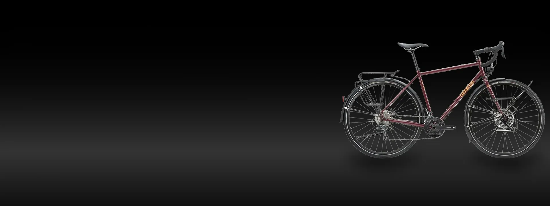 Genesis touring bikes built for long-distance comfort, stability and carrying luggage