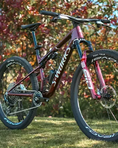 S-Works Epic 9 carbon bike frame and fork view