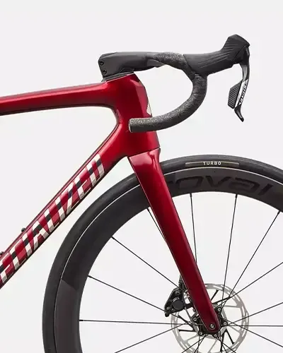 Specialized Tarmac SL8 Pro aero head tube and fork detail