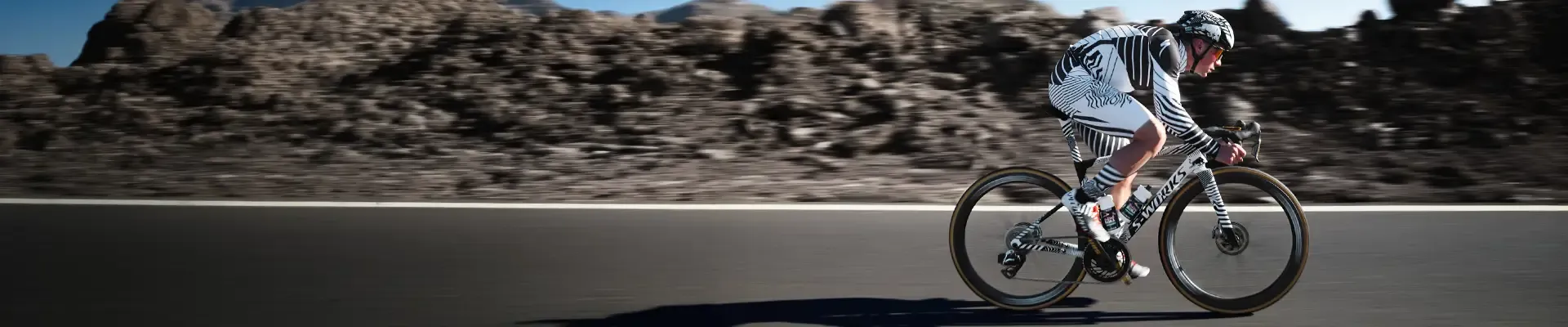 Rider on a Specialized S-Works Tarmac SL9 road bike