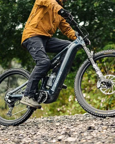 Turbo Levo frame detail while riding