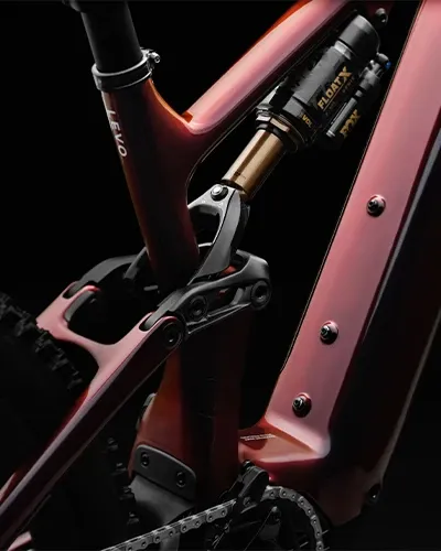 GENIE shock and linkage detail on Turbo Levo