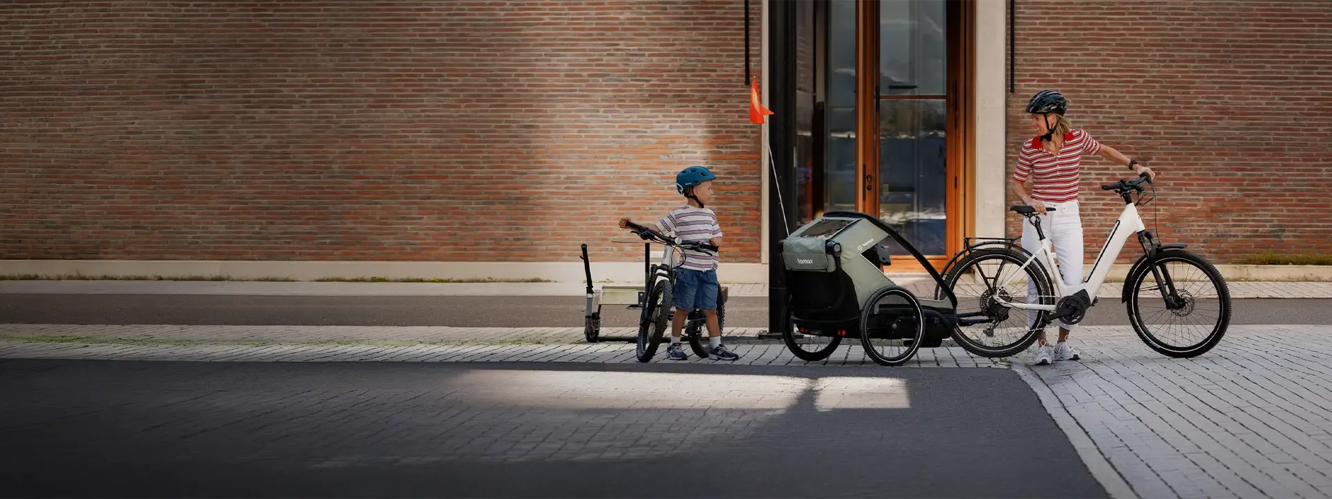 Bikes secured to a car rack for transport