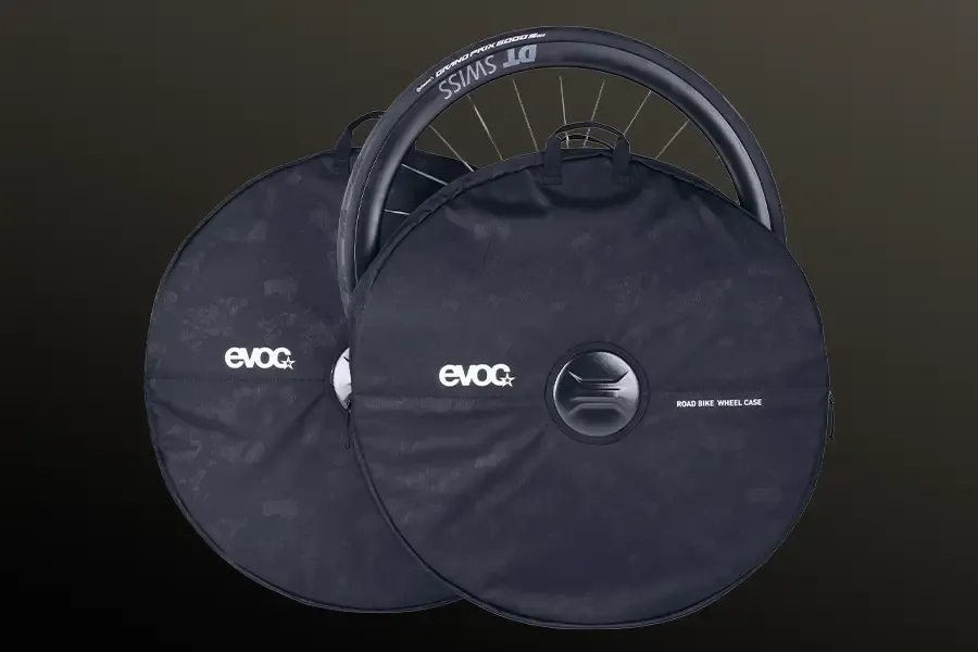 DT Swiss road bike wheels in EVOC Wheel Bags