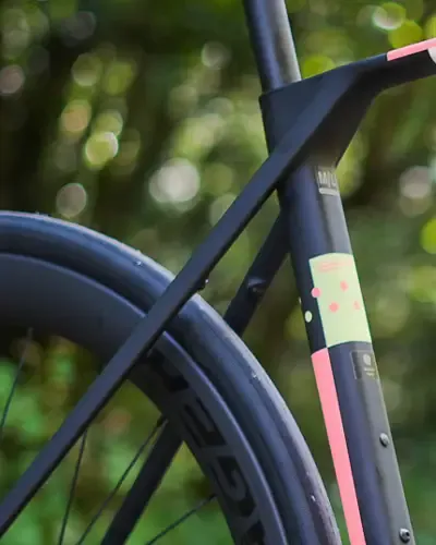 Hidden mudguard mounts on a Trek Domane