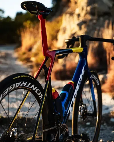 Trek Madone Gen 8 shown in rear angle profile