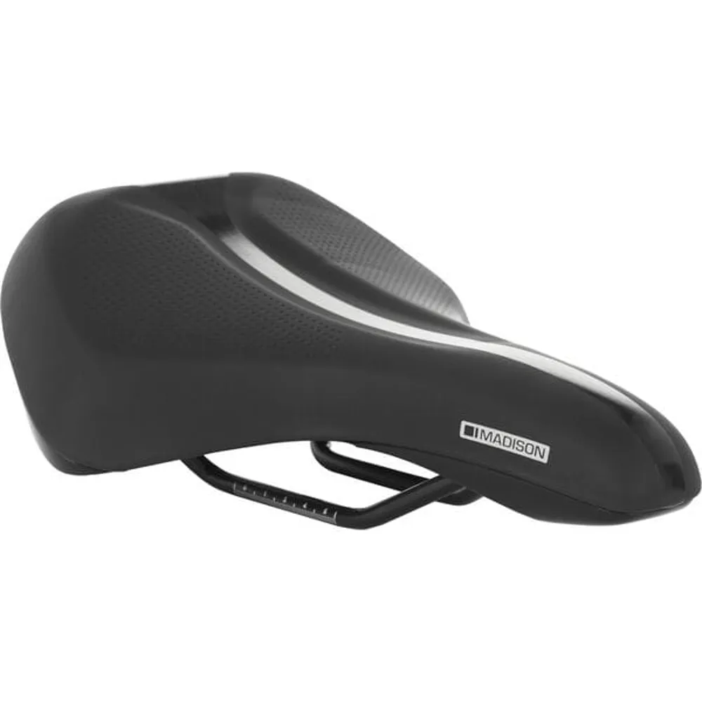 uPRISE Bikes Madison Roam E Saddle - 178mm x 266mm - Black | Price match, 365 day return s, 18-Month Warranty, Finance Available & Free UK Delivery