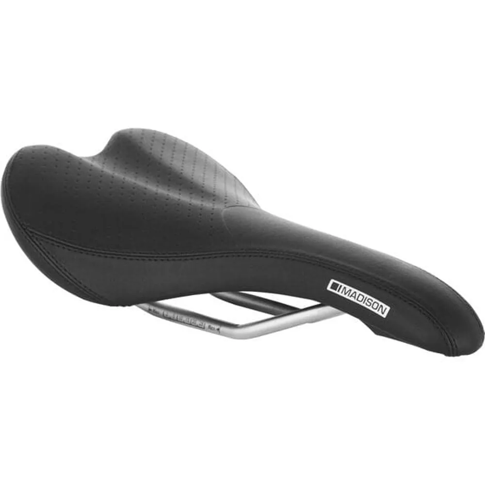 uPRISE Bikes Madison Flux Classic Saddle - Standard - 142mm x 280mm - Black | Price match, 365 day return s, 18-Month Warranty, Finance Available & Free UK Delivery