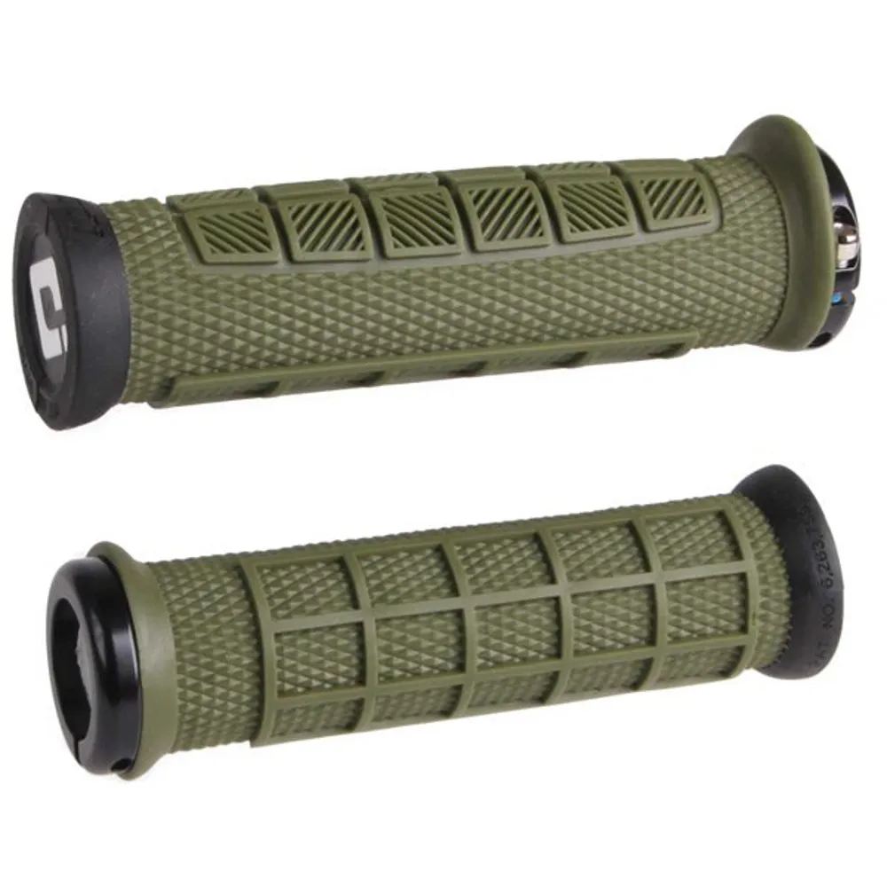 uPRISE Bikes ODI Elite Pro MTB Lock-On Grips - 130mm - Army Green | Price match, 365 day return s, 18-Month Warranty, Finance Available & Free UK Delivery