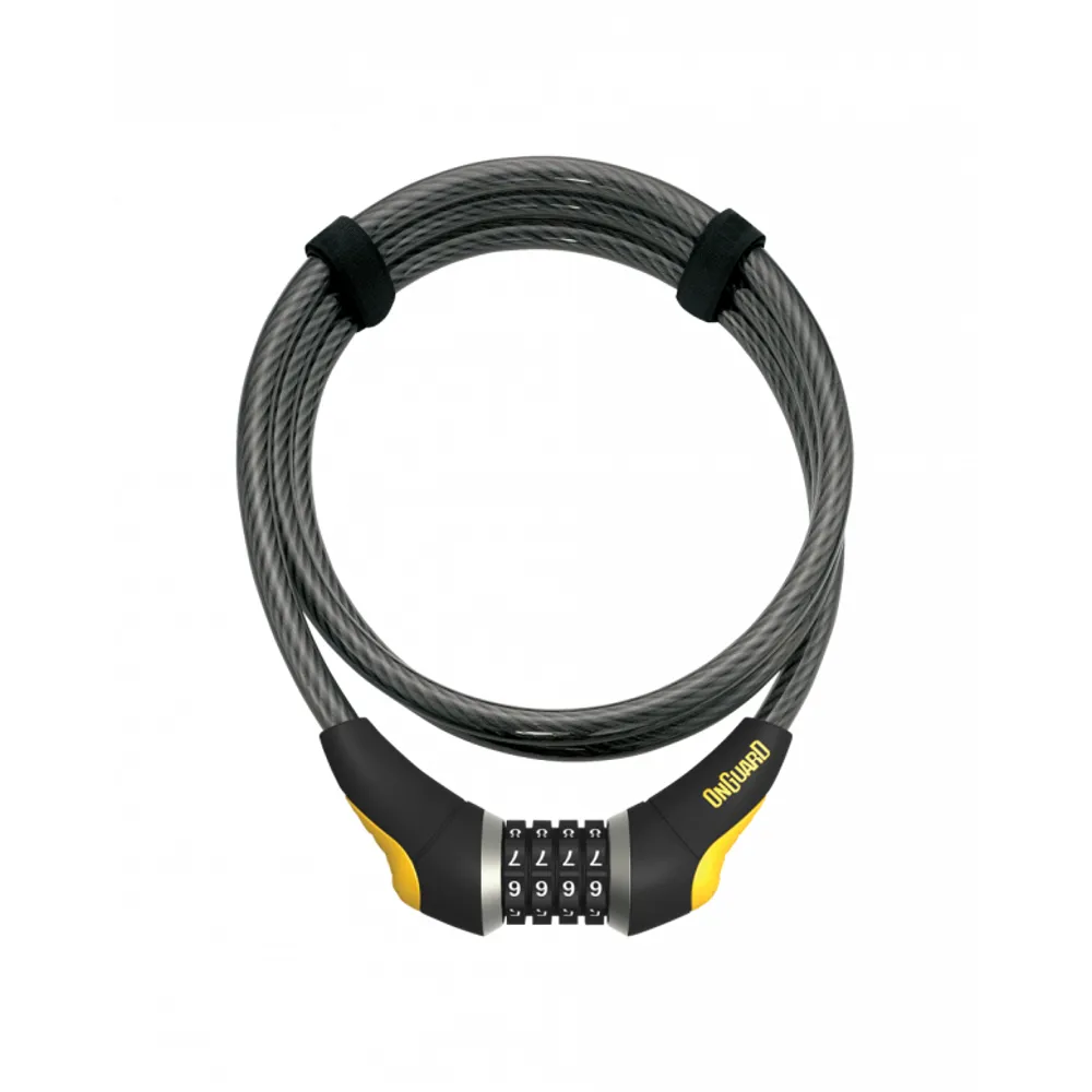 uPRISE Bikes Onguard OnGuard Akita Combo Cable Lock - 185cm x 12mm | Price match, 365 day return s, 18-Month Warranty, Finance Available & Free UK Delivery