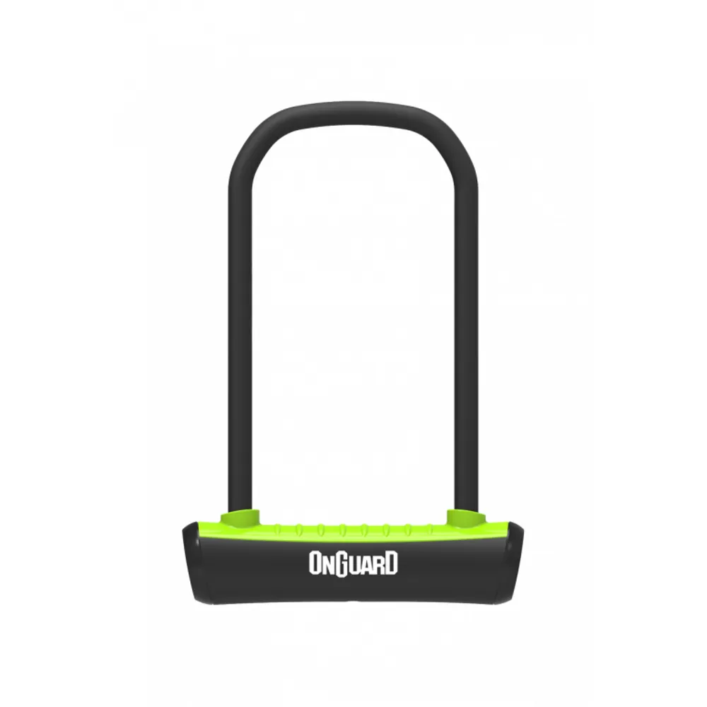 uPRISE Bikes Onguard OnGuard Neon U Lock - Black/Green - 230 x 115 x 11mm | Price match, 365 day return s, 18-Month Warranty, Finance Available & Free UK Delivery