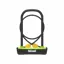 OnGuard Neon U-Lock + Extender Cable - Black/Green - 230 x 115 x 11mm
