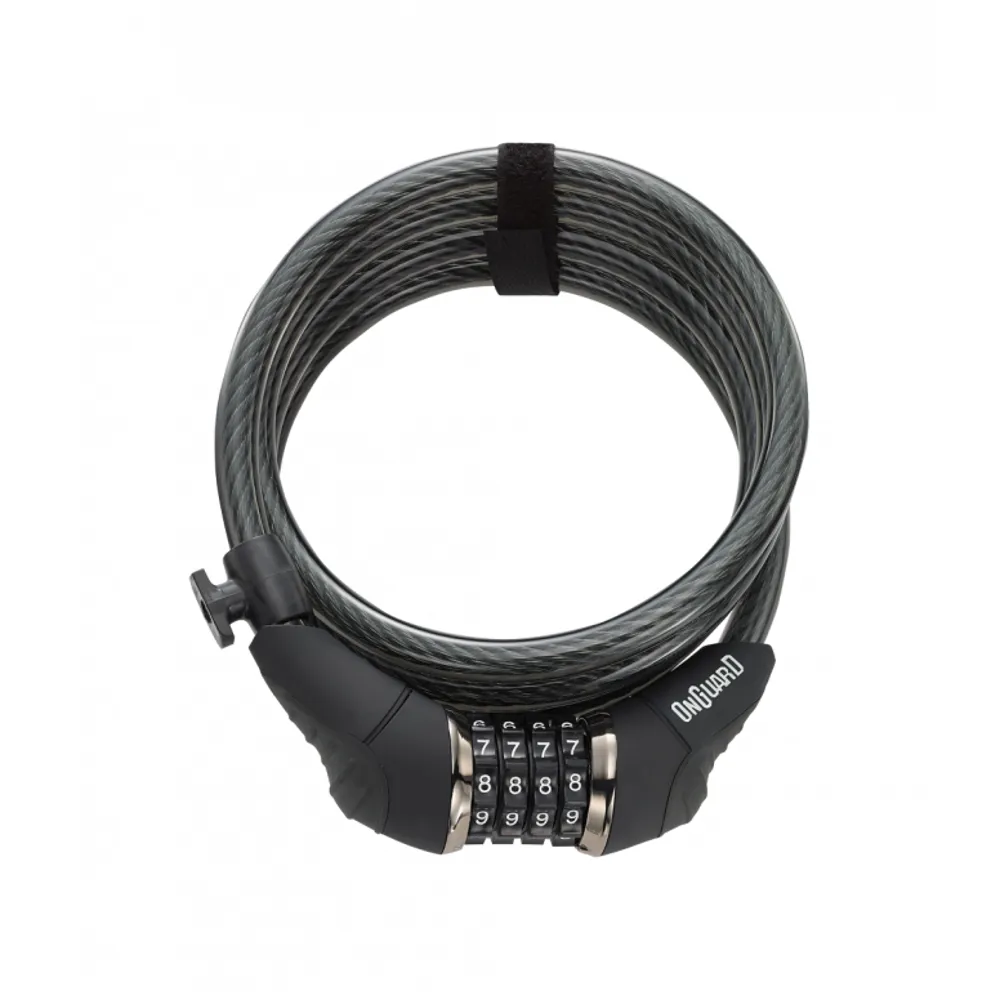 uPRISE Bikes Onguard Doberman Combo Cable Lock 12mm Black 185cm | Price match, 365 day return s, 18-Month Warranty, Finance Available & Free UK Delivery