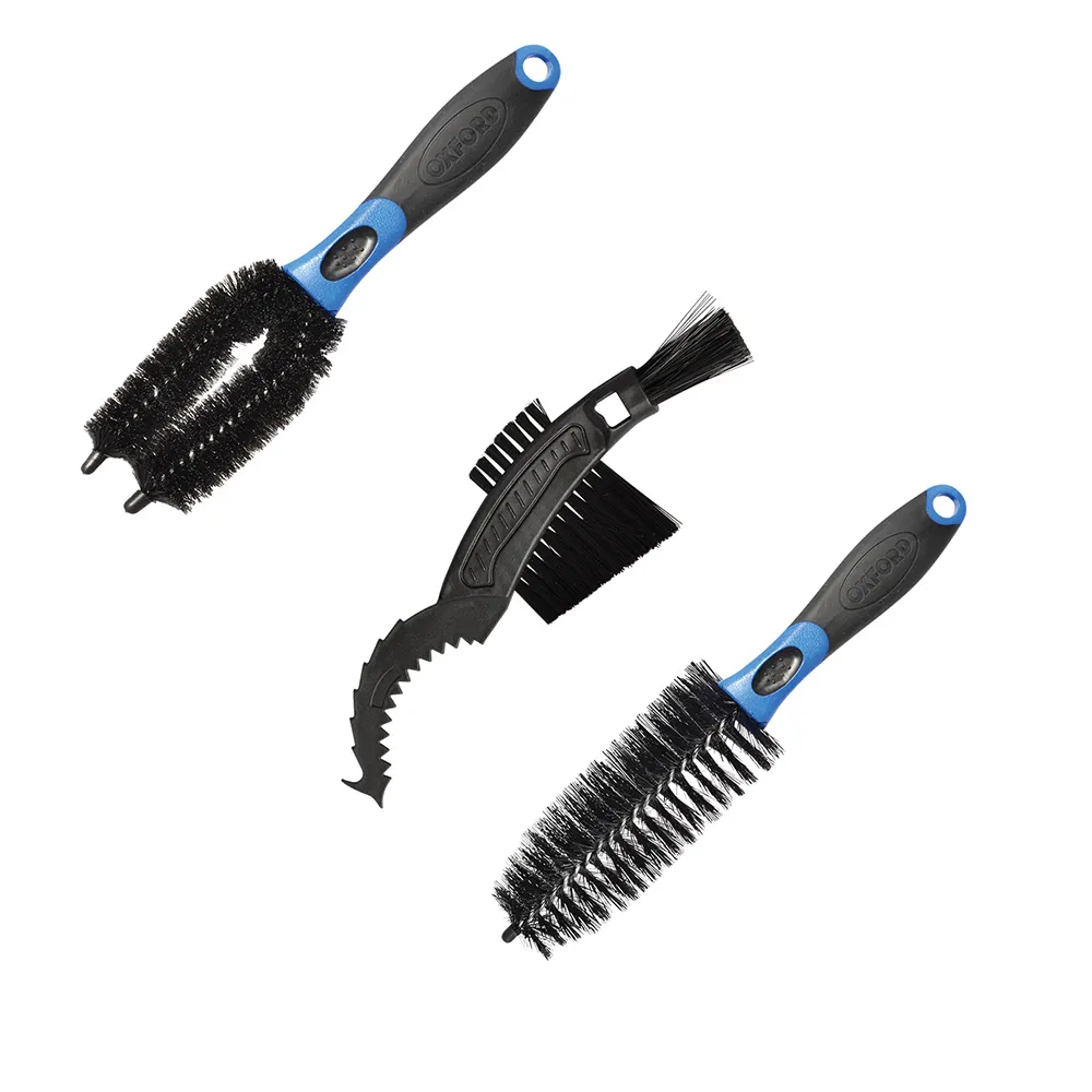 uPRISE Bikes Oxford Triple Bike Cleaning Brush Set - Black/Blue | Price match, 365 day return s, 18-Month Warranty, Finance Available & Free UK Delivery