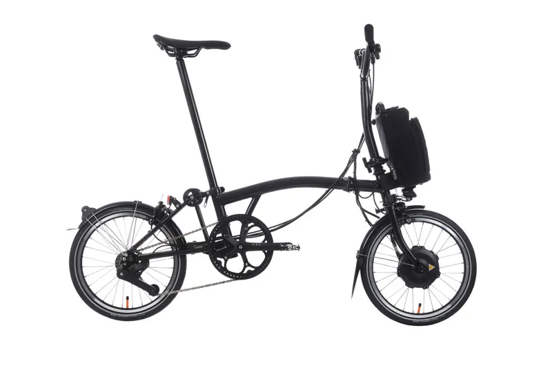 Brompton M4L P Line 2024 Electric Folding Bike - Midnight Black Met