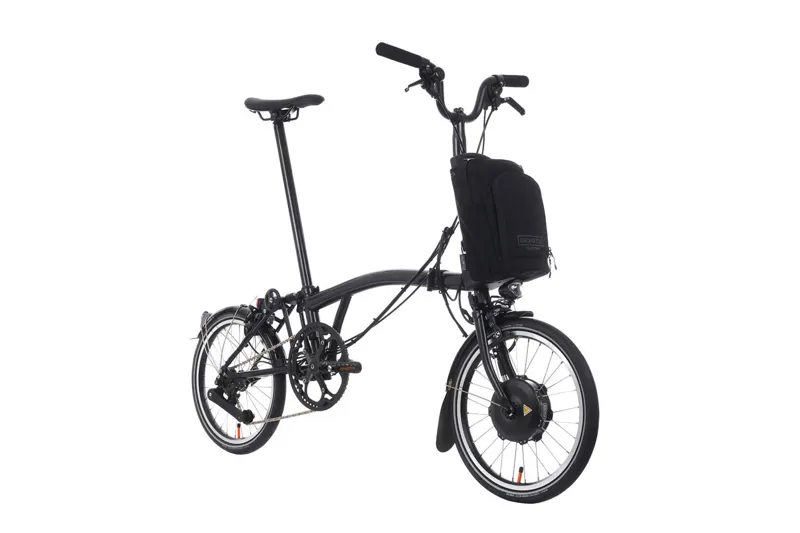 Brompton M4L P Line 2024 Electric Folding Bike - Midnight Black Met-1