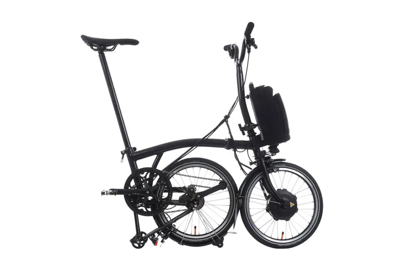 Brompton M4L P Line 2024 Electric Folding Bike - Midnight Black Met-2