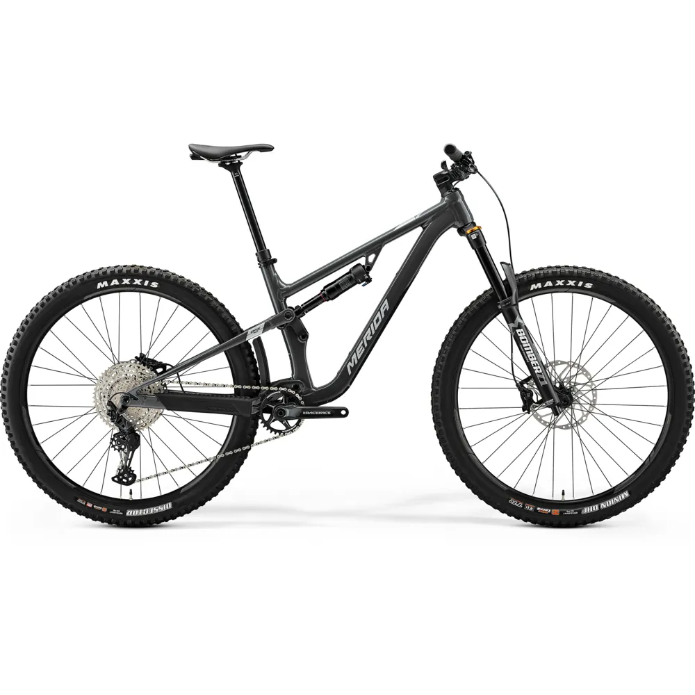 uPRISE Bikes Merida One-Forty 700 2024 Full Suspension Mountain Bike - Grey | Price match, 365 day return s, 18-Month Warranty, Finance Available & Free UK Delivery