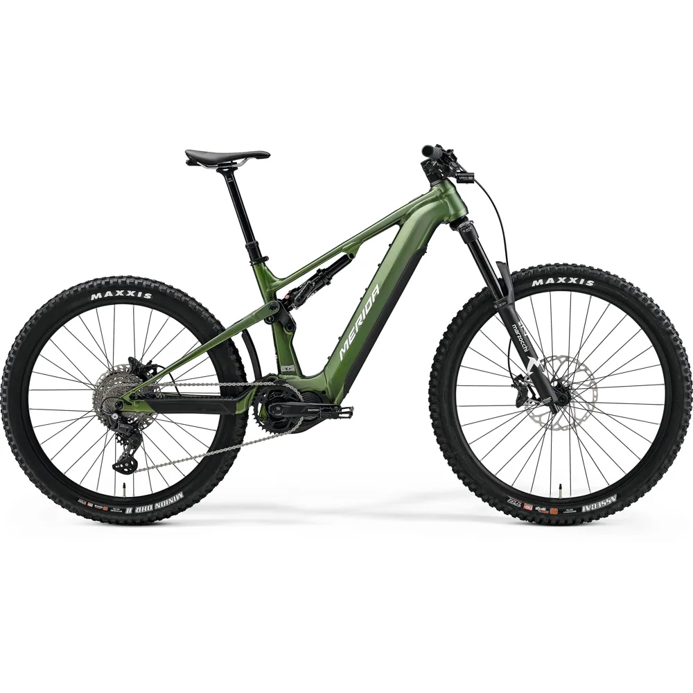 uPRISE Bikes Merida eOne-Sixty 675 2024 Electric Full Sus MTB - Green/White | Price match, 365 day return s, 18-Month Warranty, Finance Available & Free UK Delivery