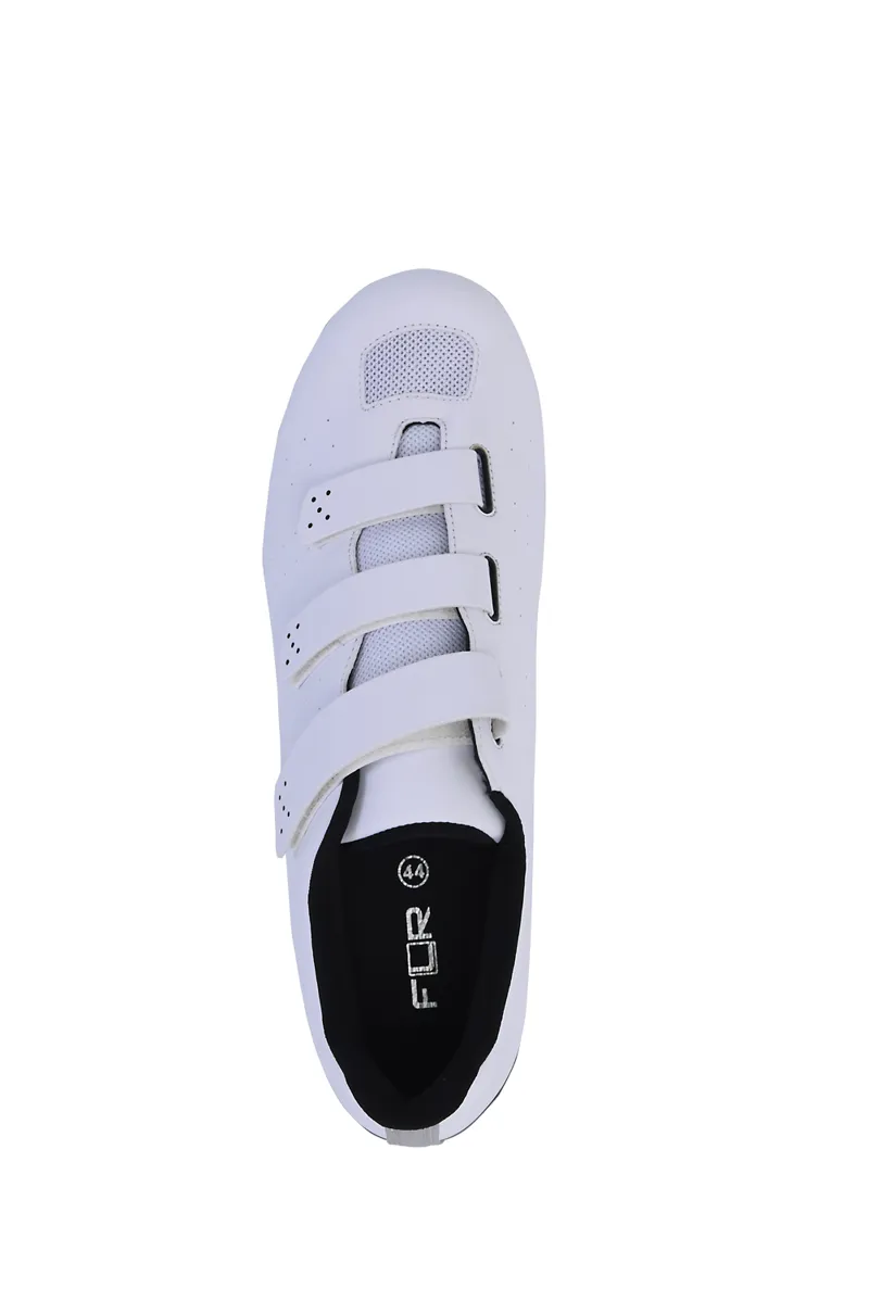 FLR F-37 Clipless Road Shoes - White/Black-2