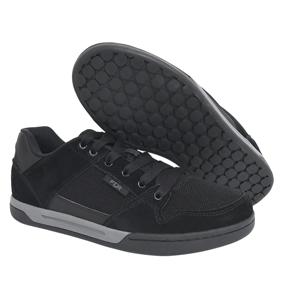 uPRISE Bikes Flr Shoes FLR Congo Suede Leather Flat Line MTB Shoes - Black | Price match, 365 day return s, 18-Month Warranty, Finance Available & Free UK Delivery
