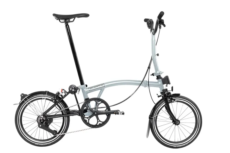 Brompton P Line 4 Speed Mid Bar 2026 Folding Bike - Lunar Ice 54T
