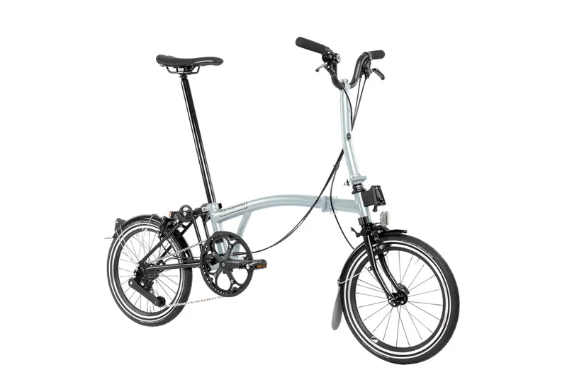 Brompton P Line 4 Speed Mid Bar 2026 Folding Bike - Lunar Ice 54T-1