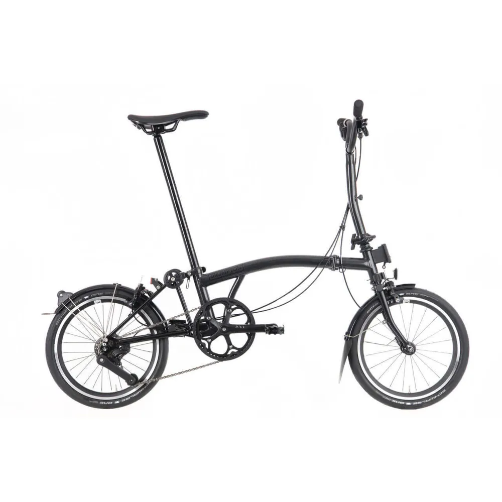 uPRISE Bikes Brompton P Line 4 Speed Mid Bar 2026 Folding Bike - Midnight Black 54T | Price match, 365 day return s, 18-Month Warranty, Finance Available & Free UK Delivery