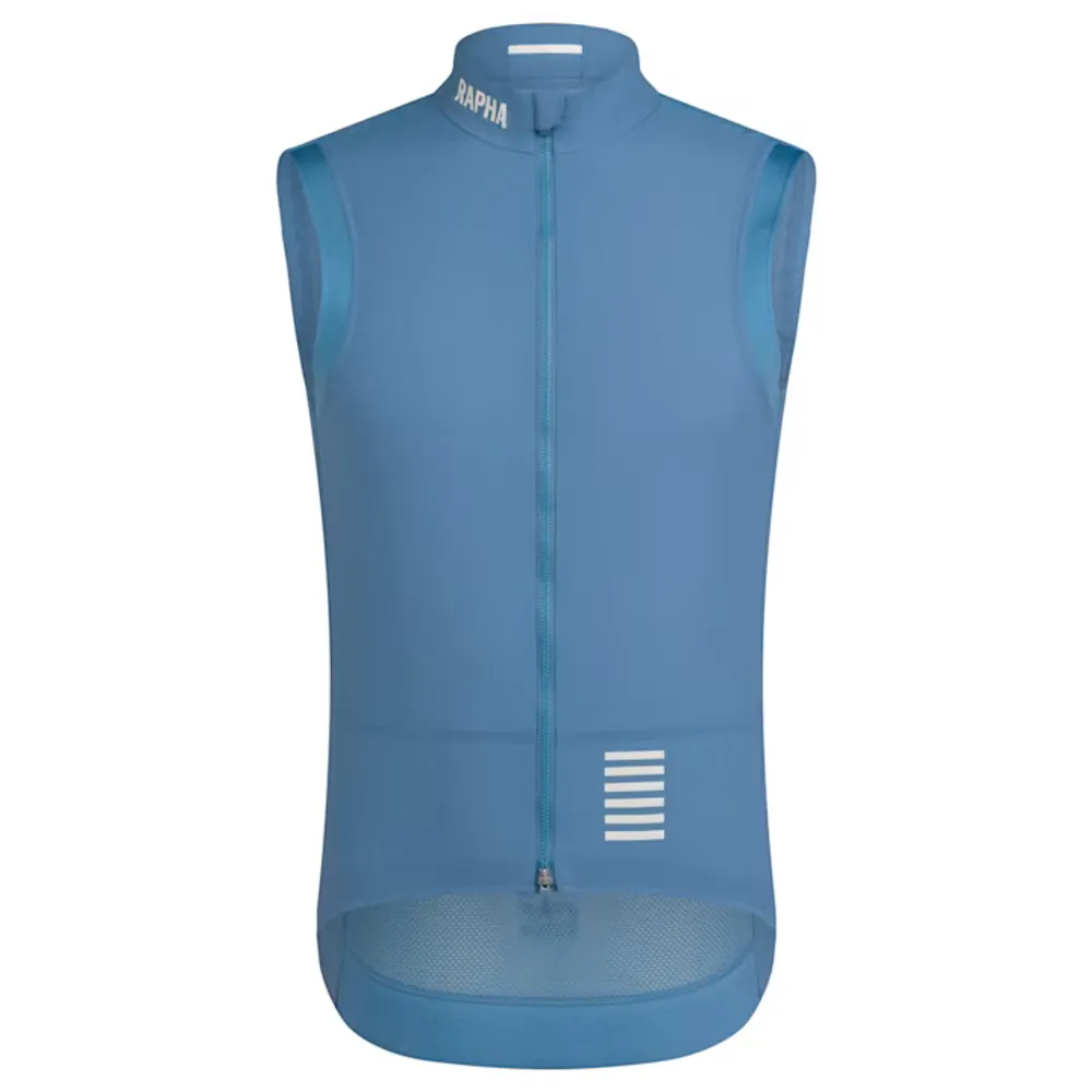 uPRISE Bikes Rapha Pro Team Men's Lightweight Gilet - Dusted Blue/White | Price match, 365 day return s, 18-Month Warranty, Finance Available & Free UK Delivery