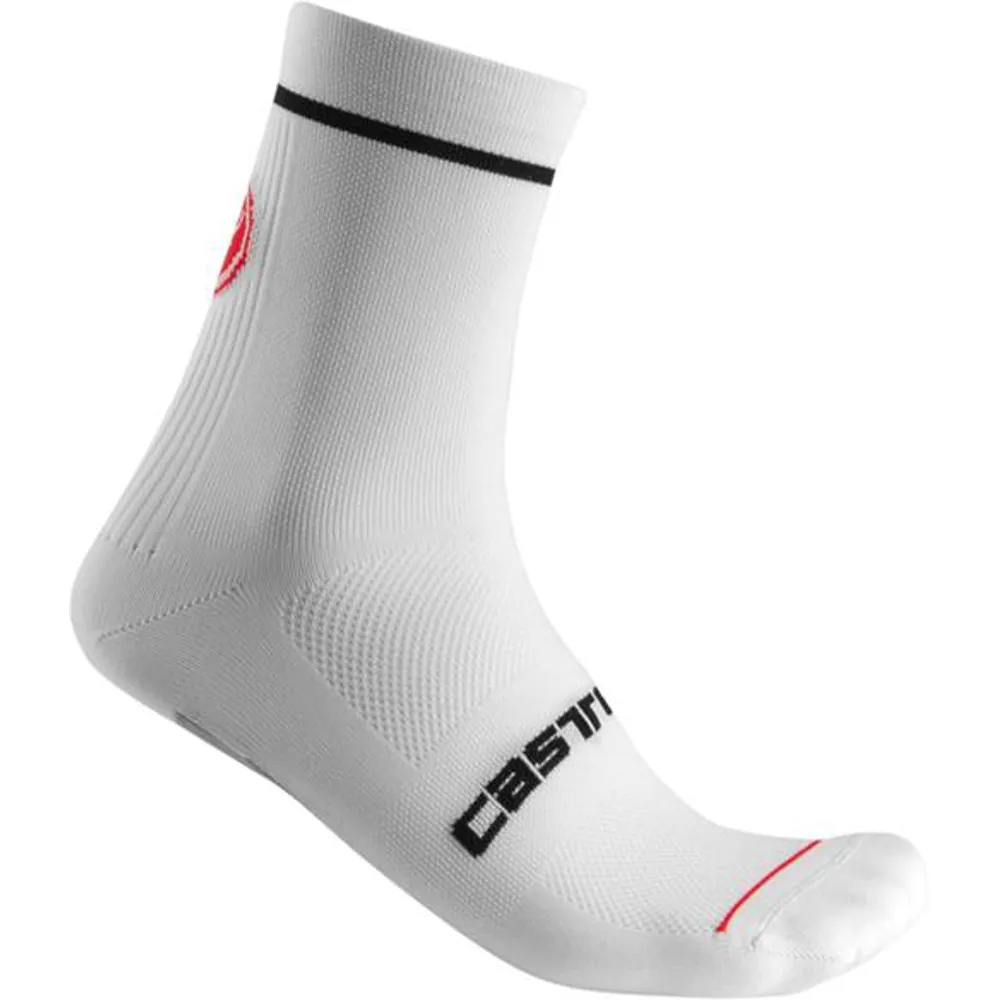 uPRISE Bikes Castelli Entrata 9 Socks - White | Price match, 365 day return s, 18-Month Warranty, Finance Available & Free UK Delivery