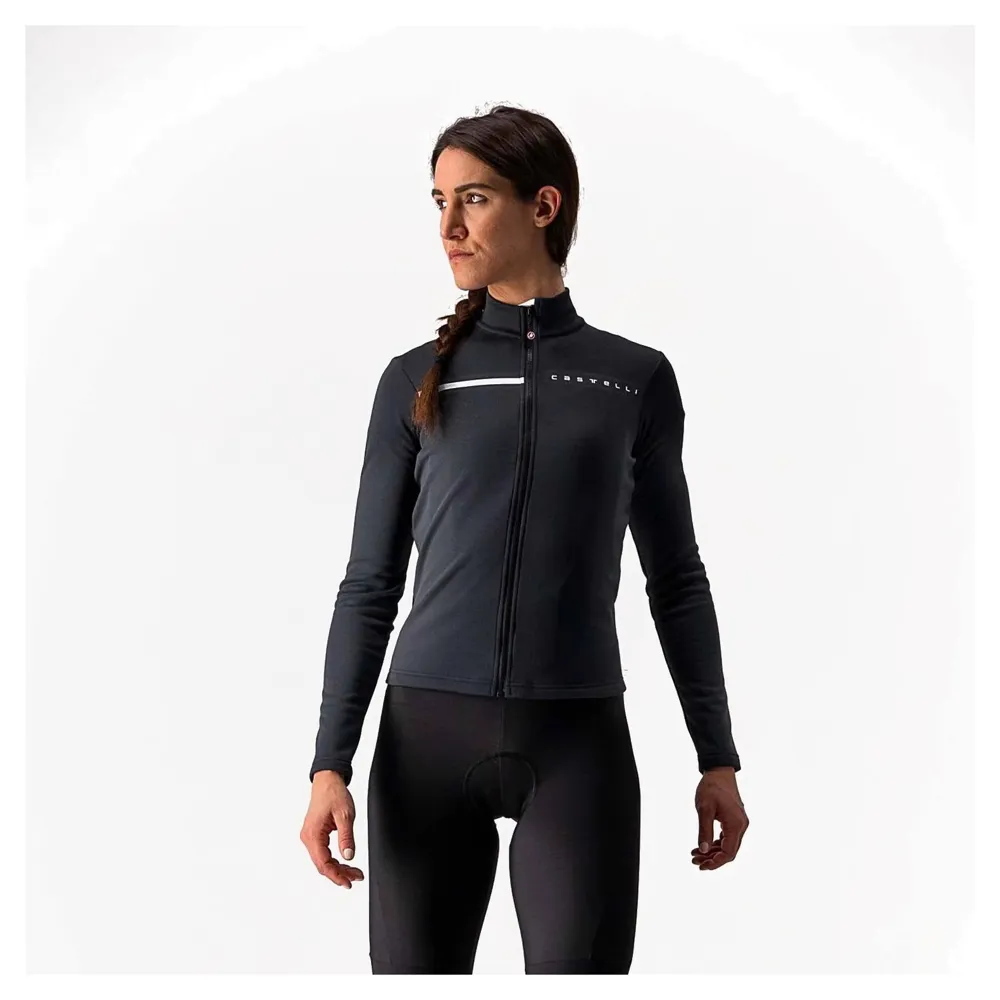 uPRISE Bikes Castelli Sinergia 2 Women's Long Sleeve Jersey - Light Black/White | Price match, 365 day return s, 18-Month Warranty, Finance Available & Free UK Delivery