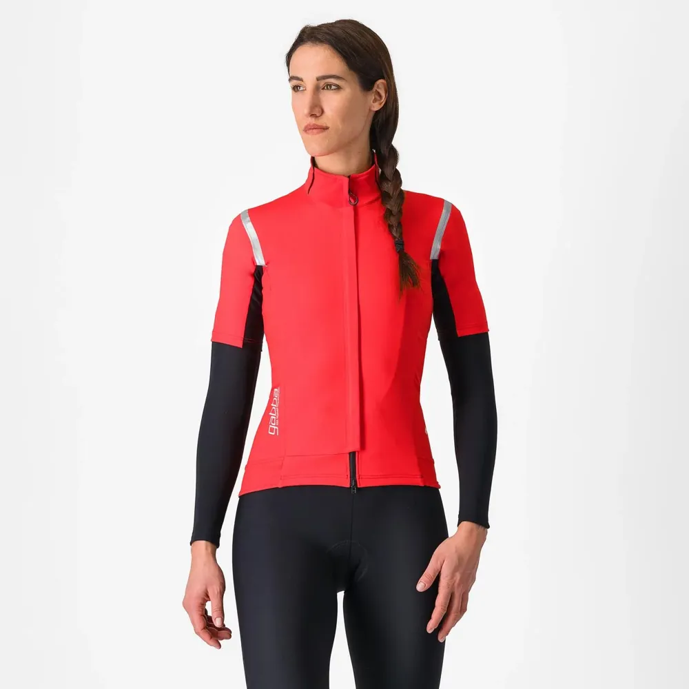 uPRISE Bikes Castelli Gabba RoS 2 Women's Short Sleeve Jersey - Hibiscus/Silver Reflex | Price match, 365 day return s, 18-Month Warranty, Finance Available & Free UK Delivery