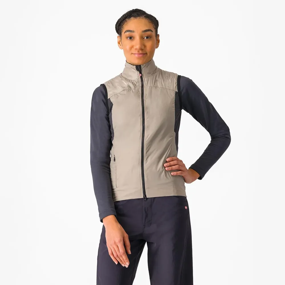uPRISE Bikes Castelli Unlimited Women's Puffy Vest - Clay/Dark Grey | Price match, 365 day return s, 18-Month Warranty, Finance Available & Free UK Delivery