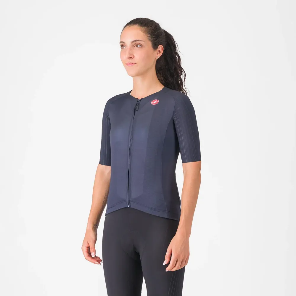 uPRISE Bikes Castelli Aero Pro 8S Women's Short Sleeve Jersey - Belgian Blue | Price match, 365 day return s, 18-Month Warranty, Finance Available & Free UK Delivery