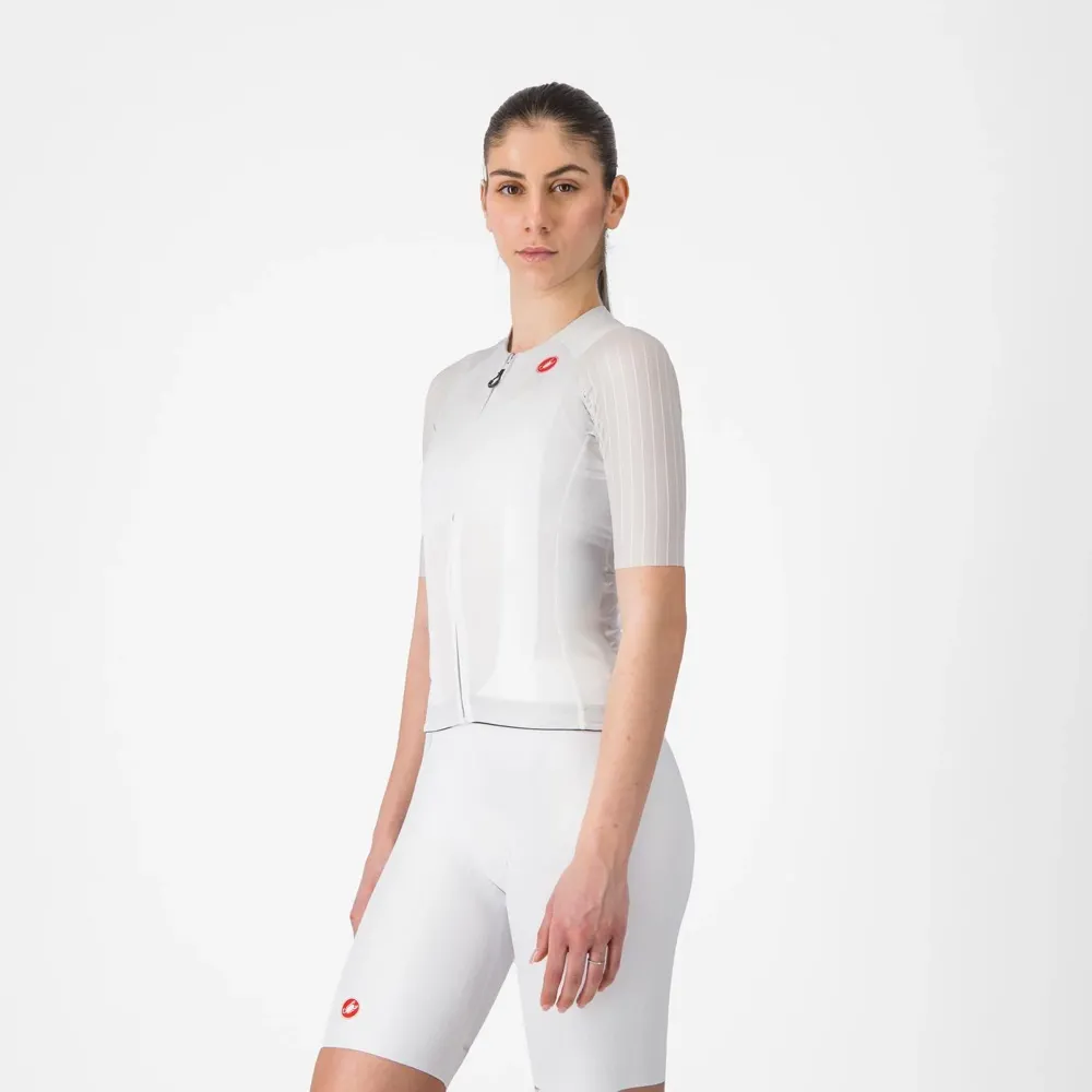 uPRISE Bikes Castelli Aero Pro 8S Women's Short Sleeve Jersey - Silver Grey | Price match, 365 day return s, 18-Month Warranty, Finance Available & Free UK Delivery