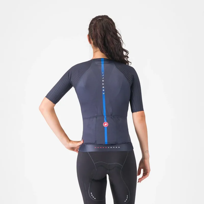 Castelli Aero Pro 8S Women's Short Sleeve Jersey - Belgian Blue-1
