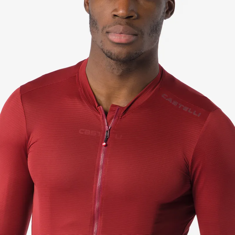 Castelli Espresso 2 Men's Long Sleeve Jersey - Garnet-2